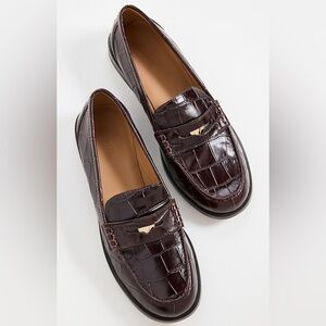 MADEWELL Porto Croc Embossed Penny Loafer